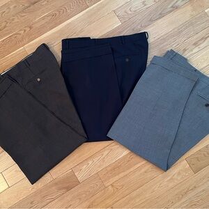 Three Men’s Lands’ End dress pants size 42”